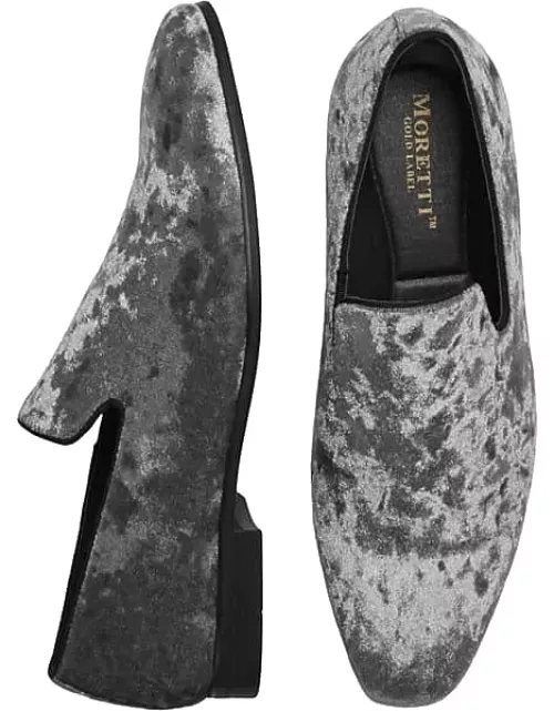 Moretti Men's Gill Velvet Formal Shoes Silver
