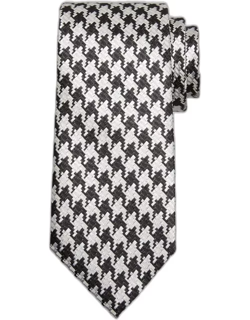 Men's Mulberry Silk Houndstooth Tie
