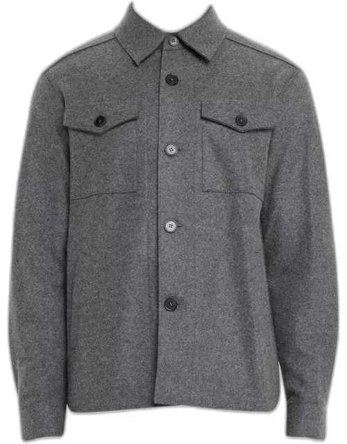Men's Cashmere Flannel Shirt Jacket