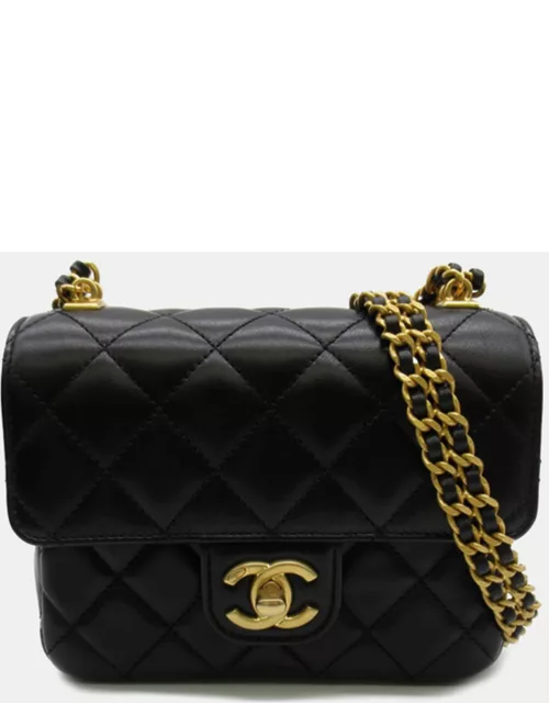 Chanel Quilted Lambskin Mini Pending CC Square Flap Bag