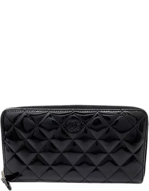 Chanel Black Paillette Long Wallet