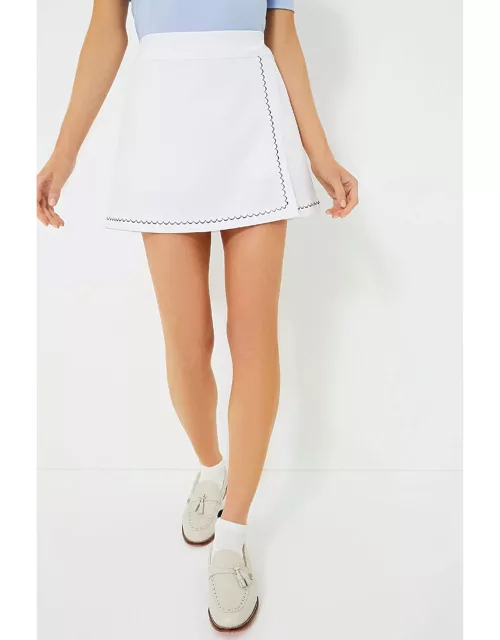 White 16 Inch Halliet Golf Skirt
