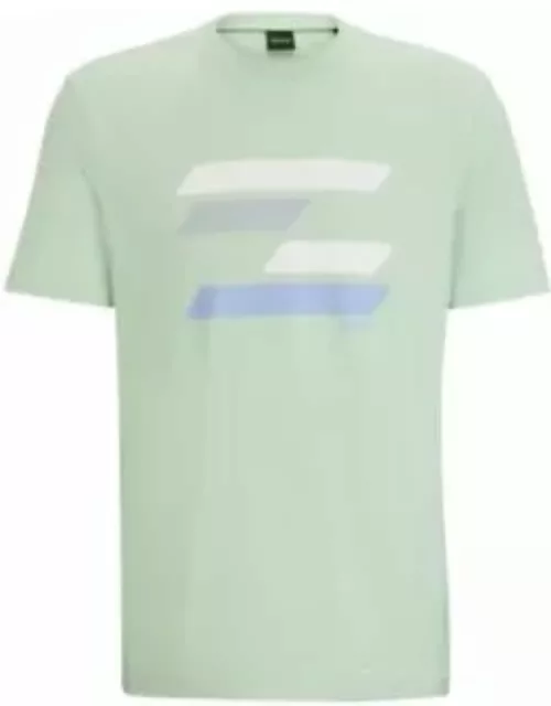 Cotton-jersey T-shirt with flag-inspired artwork- Light Green Men's T-Shirt
