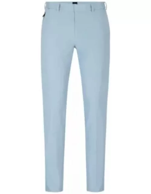 Slim-fit trousers in cotton- Light Blue Men's Casual Pant