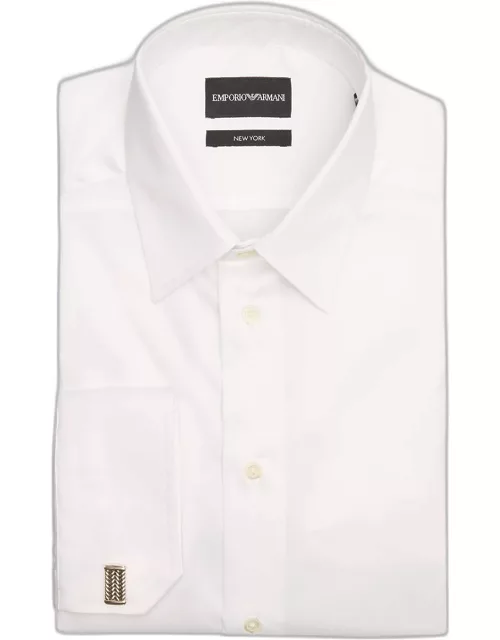 Men's Cotton-Stretch French Cuff Dress Shirt