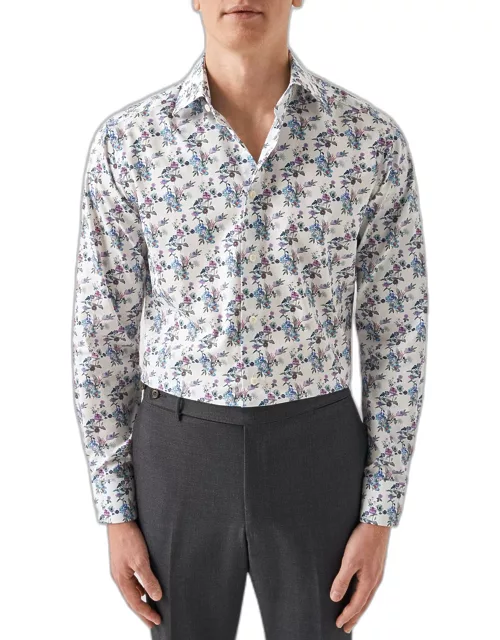 Men's Slim Fit Floral-Print Shirt