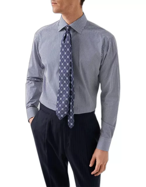 Men's Contemporary Fit Bengal Stripe Elevated Poplin Shirt