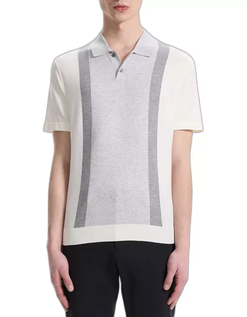Men's Gradient Paneled Polo Shirt