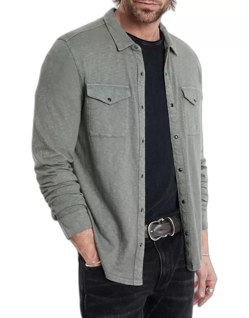 Men's Arvon Long-Sleeve Slub-Knit Western Shirt