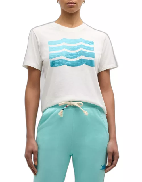 Baltic Sea Waves Crewneck T-Shirt