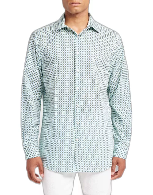 Men's Geometric Button-Down Shirt
