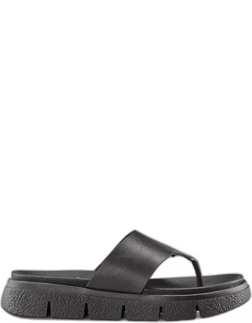Ponyo Leather Thong Slide Sandal