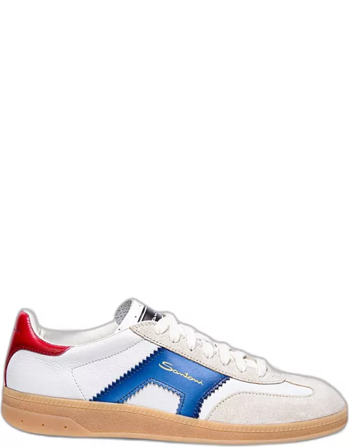 DBA Mixed Leather Low-Top Sneaker