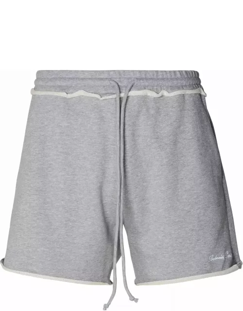 Balmain Grey Cotton Bermuda Short