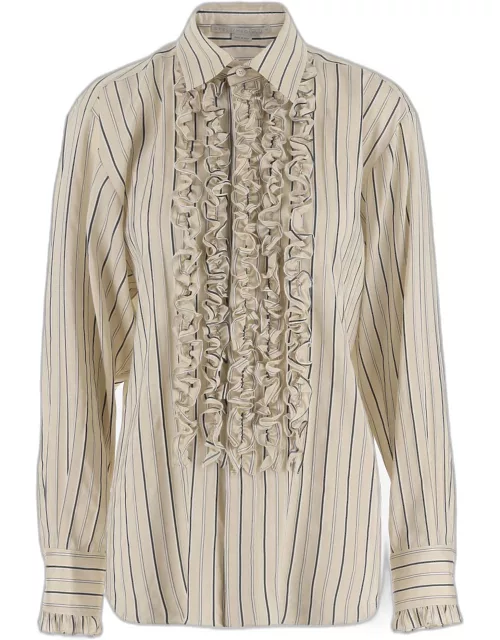 Stella McCartney Silk Blend Shirt With Ruffle