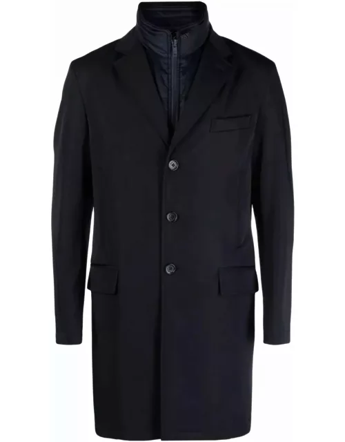 Blue Double Coat Stretch Fay