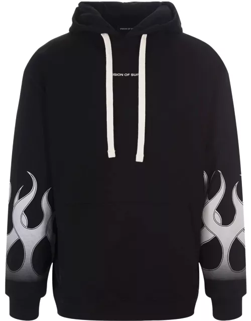 Vision of Super Hoodie With Faded White Flame