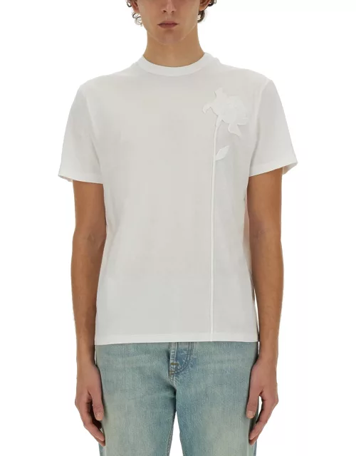 valentino "flowers embroideries" t-shirt