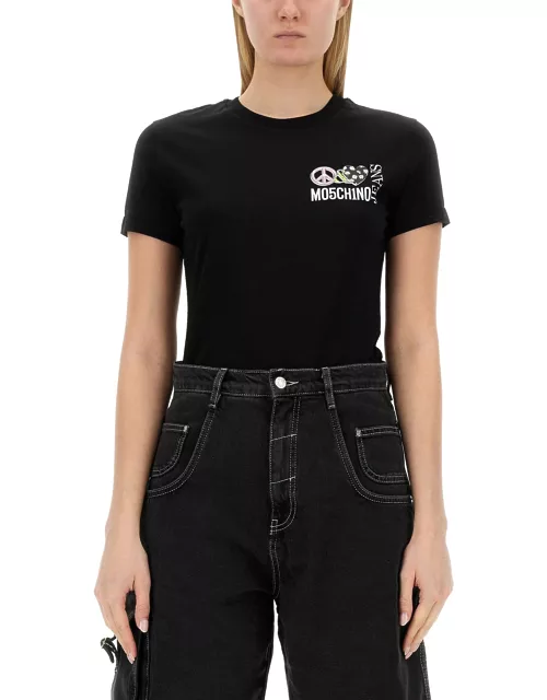 moschino jeans t-shirt with logo
