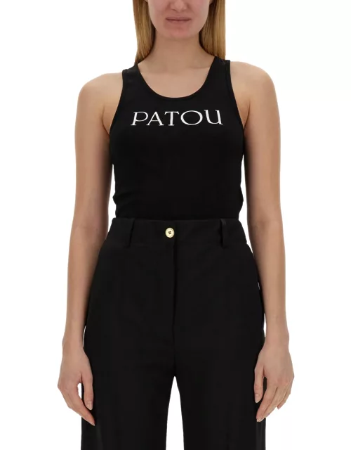 patou top with logo print