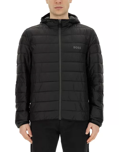 boss down jacket with logo