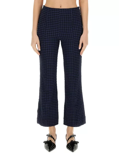ganni cropped fit pant