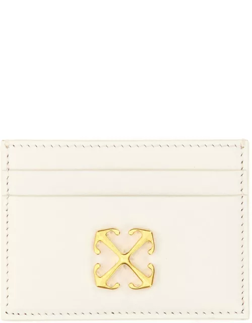 off-white card holder with logo
