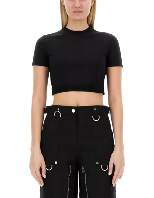 givenchy crop top with logo