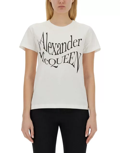 alexander mcqueen logo print t-shirt