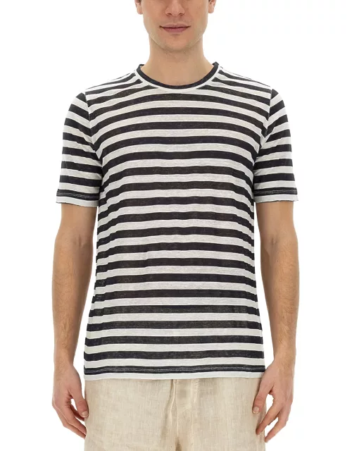 120% lino striped t-shirt