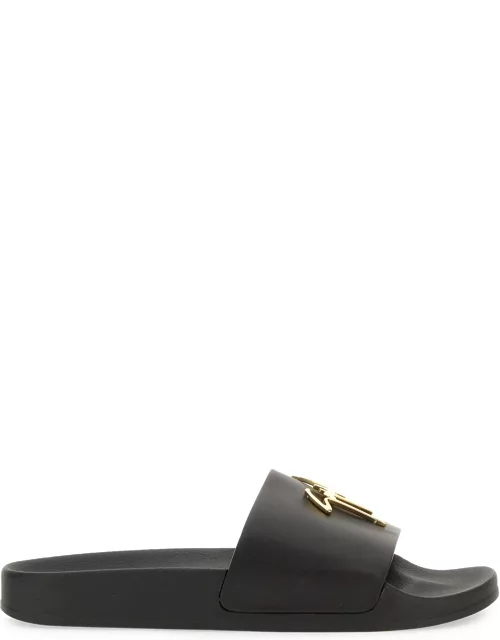giuseppe zanotti brett slide sandal with logo