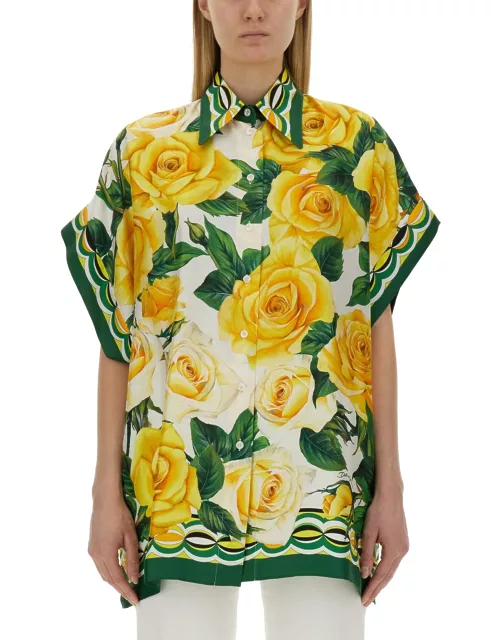 dolce & gabbana flower print shirt