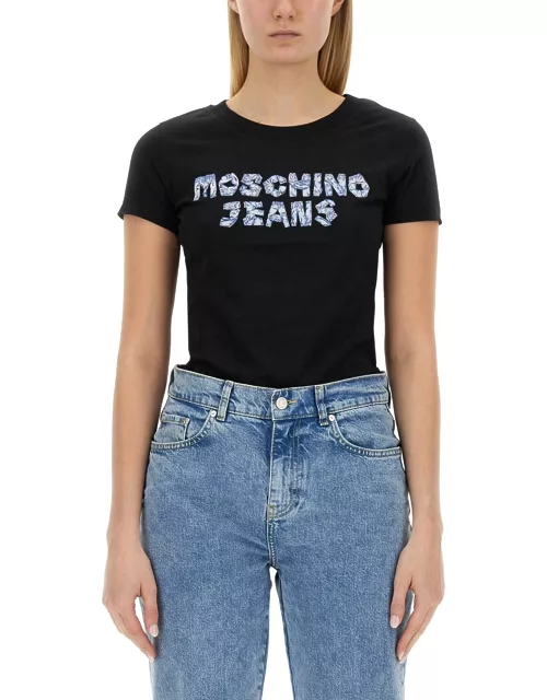moschino jeans t-shirt with logo