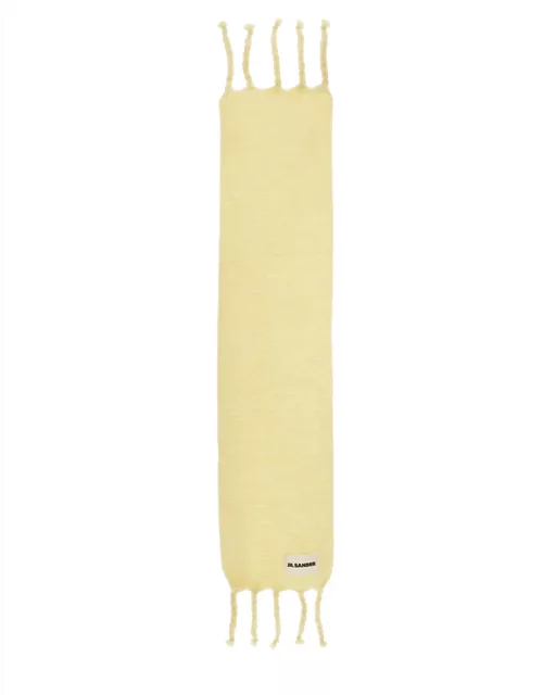 jil sander long scarf with logo