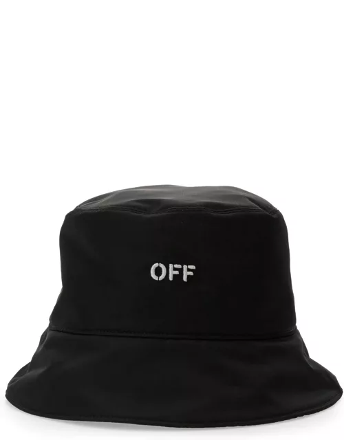 off-white bucket hat with logo