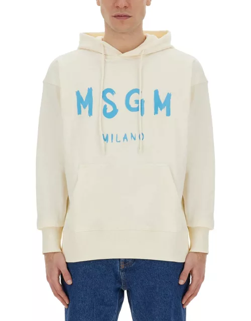 msgm sweatshirt with brushed logo