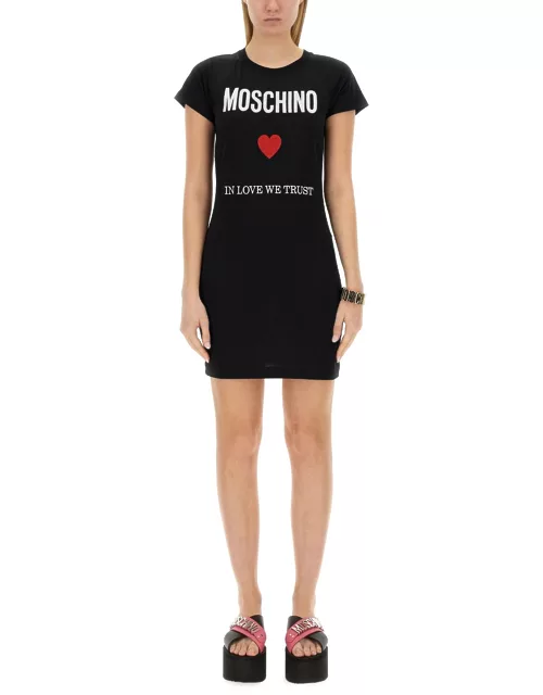 moschino dress with logo