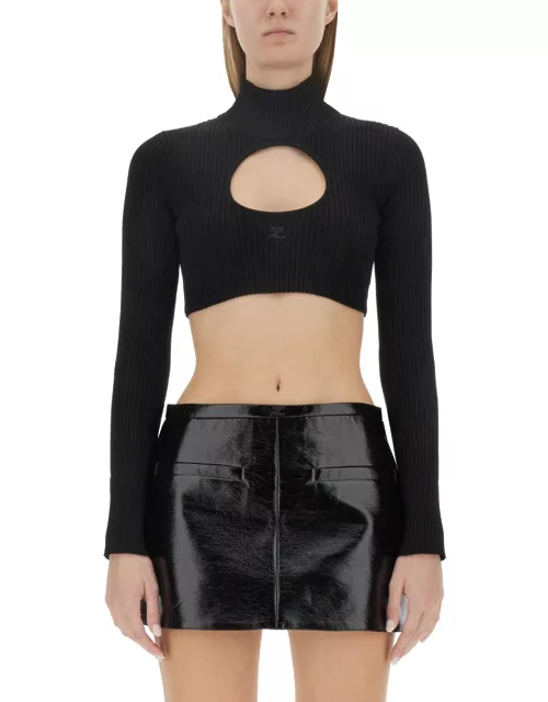 courreges cropped shirt