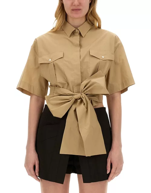 msgm shirt with bow