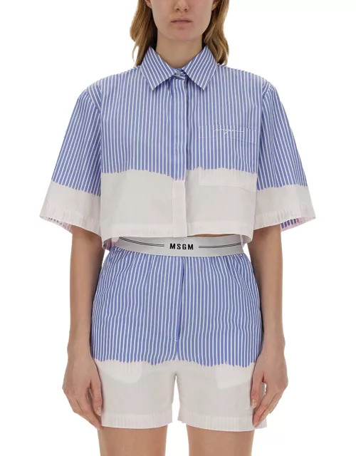 msgm shirt with faded treatment
