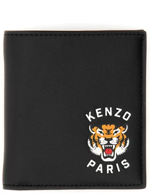 kenzo mini folding wallet with varsity logo