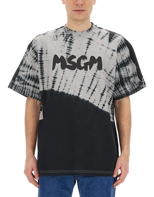 msgm t-shirt with new brushed logo