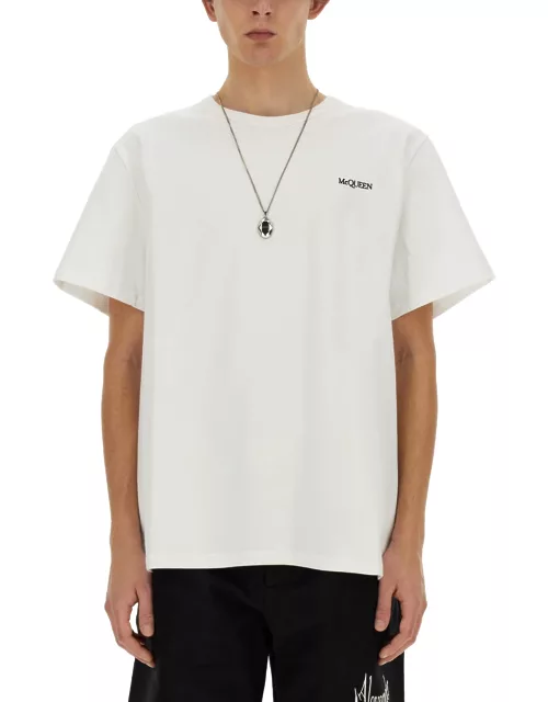 alexander mcqueen t-shirt with embroidered logo