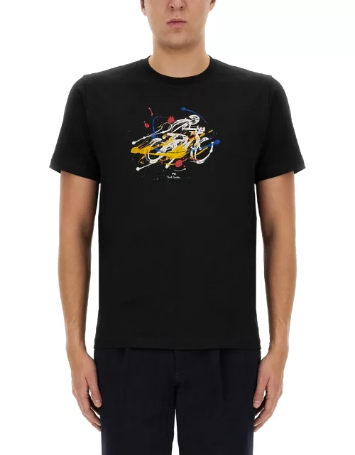 ps by paul smith cyclist print t-shirt