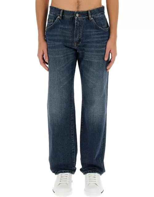 dolce & gabbana jeans with logo plaque