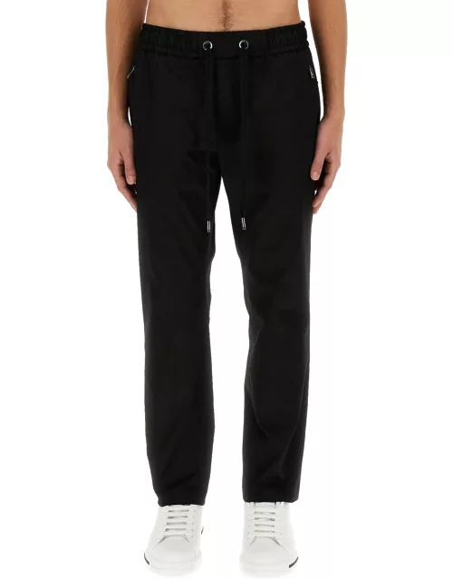 dolce & gabbana jogging pants with plaque