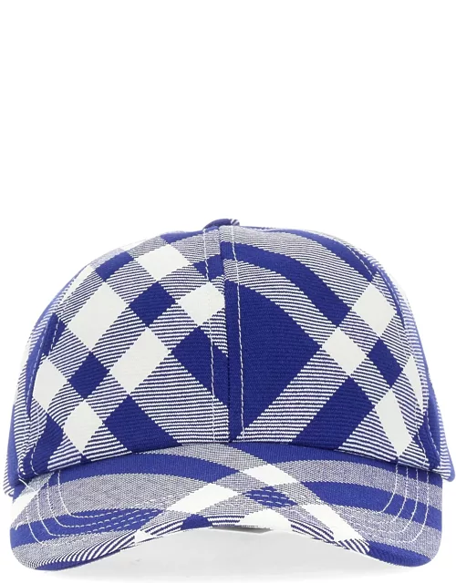 burberry baseball cap with tartan pattern