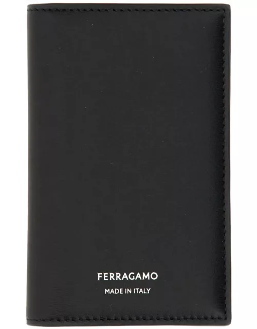 ferragamo credit card holder with logo
