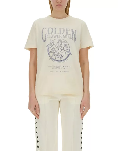 golden goose logo print t-shirt
