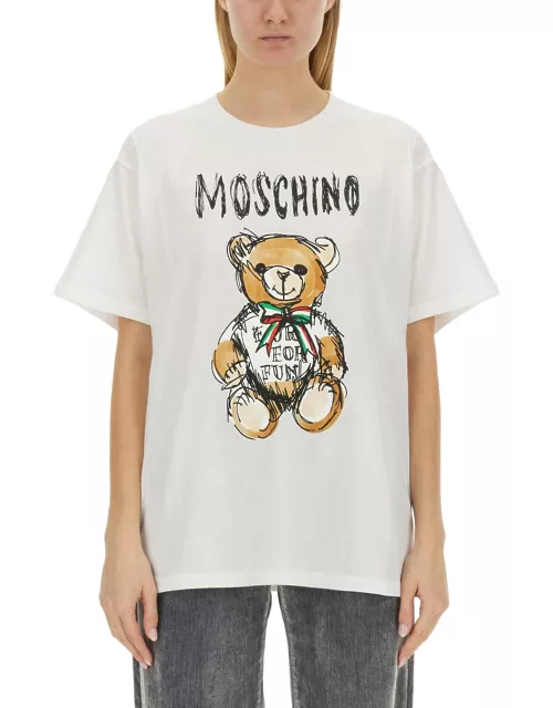 moschino teddy bear print t-shirt